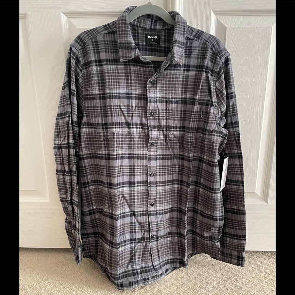NWT Hurley Flannel Long Sleeve Shirt